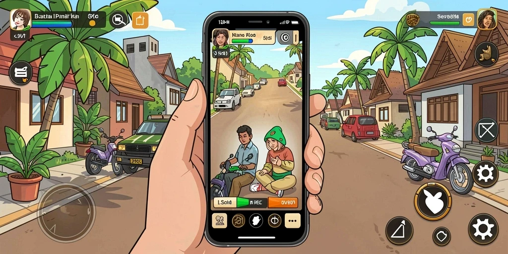 Tampilan awal aplikasi HARUM4D yang menarik.