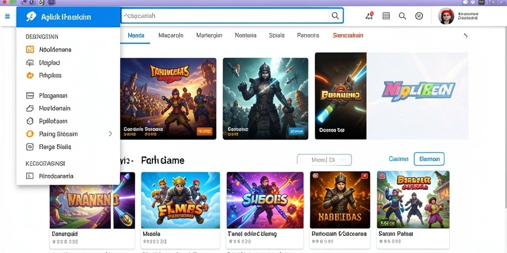 Tampilan awal game yang menarik perhatian.