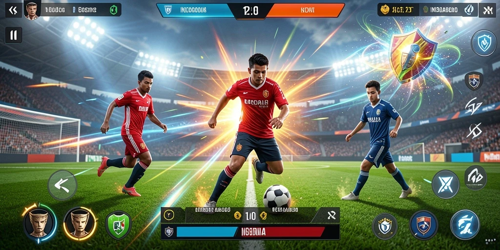 Screenshot menunjukkan karakter utama dalam aksi petualangan.